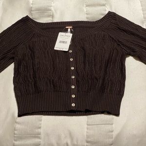 NWT Free People Cropped Sweater Cardigan